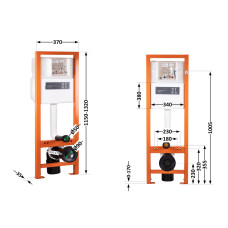 Инсталляция для унитаза Q-tap Nest UNI QT0233M370