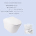 Набор Q-tap инсталляция 3 в 1 Nest QT0133M425 с панелью смыва квадратной QT0111M06029SAT + унитаз с сиденьем Swan QT16335178W