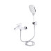 Змішувач для ванни Qtap Grand (з душовим гарнітуром) QTGRAWCR006 Chrome/White