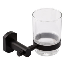Склянка з тримачем Qtap Liberty настінна QTLIBBLM1158 Black Склянка з тримачем Qtap Liberty настінна QTLIBBLM1158 Black