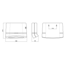 Тримач для паперових рушників Qtap Pohodli 300 мм QTDR600BP Black (Pobut)