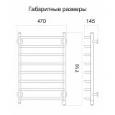 Полотенцесушитель электрический Тёплый мир Стеир Плюс 710х470х145