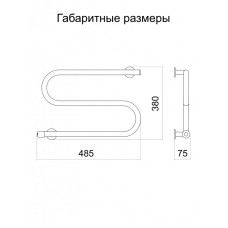 Полотенцесушитель электрический Тёплый мир Змейка Плюс 380х485х75