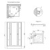 Душевая кабина Lidz Wawel SC80x80.SAT.LOW.FR, стекло Frost 4 мм с поддоном Mazur