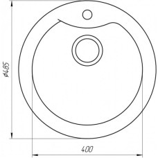Мойка гранитная ARGO Round 485x210 Антрацит