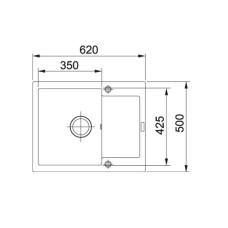 Мойка гранитная ARGO Vesta Mini 615x495x200 Антрацит