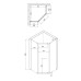 Душевая кабина Lidz Dozorca SC90x90.CRM.LOW.TR, стекло прозрачное 6 мм без поддона