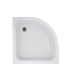 Душова кабіна Latwa SC80x80.SAT.MID.FR полукругла, скло Frost 4 мм + Душовий піддон KAPIELKA ST80x80x26, з панеллю Lidz
