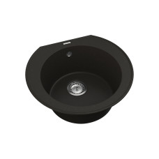 Кухонная мойка VANKOR   Kres KMR 01.52 black + сифон
