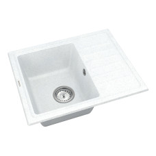 Кухонная мойка VANKOR   Lira LMP 02.55 White stone + сифон