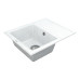 Кухонная мойка VANKOR Lira LMP 02.55 White stone + сифон