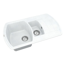 Кухонная мойка VANKOR   Norton NMP 04.86 White stone + сифон