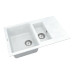 Кухонная мойка VANKOR Orman OMP 04.80 White stone + сифон