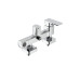 Душова система для кабіни Qtap Capricorn на три споживачі (з виливом) 53103KNC Chrome
