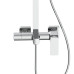 Душова система для кабіни Qtap Capricorn на три споживачі (з виливом) 53103KNC Chrome