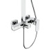Душова система для кабіни Qtap Capricorn на три споживачі (з виливом) 53103KNC Chrome