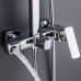 Душова система для кабіни Qtap Capricorn на три споживачі (з виливом) 53103KNC Chrome