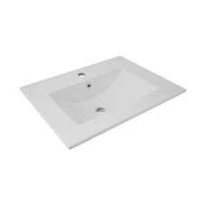 Qtap Albatross Раковина врезная прямоугольная без донного клапана 600х460х180 мм White
