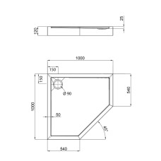 Душовий піддон Qtap Diamond 301112 100x100x12 см + сифон Душовий піддон Qtap Diamond 301112 100x100x12 см + сифон