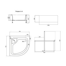 Душовий піддон Lidz KAPIELKA ST80x80x41 см з панеллю Душовий піддон Lidz KAPIELKA ST80x80x41 см з панеллю