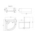Душовий піддон Lidz KAPIELKA ST80x80x41 см з панеллю