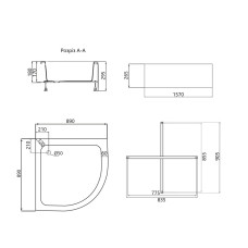 Душовий піддон Lidz KAPIELKA ST90x90x26 Душовий піддон Lidz KAPIELKA ST90x90x26