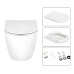Комплект: Qtap Scorpio Ultra Quiet унітаз підвісний QT1433053EUQW + Nest комплект інсталяції 4в1 (квадратна клавіша Chrome) QT0133M425 + M06028CRM