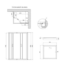 Душова кабіна Lidz Wawel SC100x80.SAT.LOW.FR, скло Frost 5 мм + Lidz Душовий піддон KAPIELKA ST100x80х14 Душова кабіна Lidz Wawel SC100x80.SAT.LOW.FR, скло Frost 5 мм + Lidz Душовий піддон KAPIELKA ST100x80х14