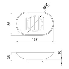 Мильниця Lidz Oreo 0210 (матове скло) LDORE0210CRM32454 Chrome Мильниця Lidz Oreo 0210 (матове скло) LDORE0210CRM32454 Chrome