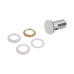 Донний клапан Pop-up для біде з переливом 70х70х110 mm White Qtap