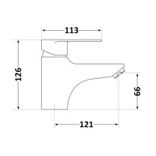 Смеситель для раковины Lidz Tani 001F1 (k40) LDTAN001F1CRM44957 Chrome