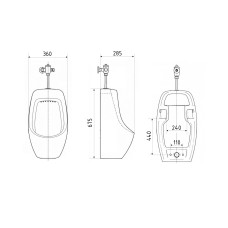 Писсуар подвесной Qtap Crow с краном-дозатором 390х330х660 White QT0588112HW Писсуар подвесной Qtap Crow с краном-дозатором 390х330х660 White QT0588112HW