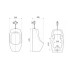Писсуар подвесной Qtap Crow с краном-дозатором 390х330х660 White QT0588112HW