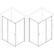Душевая кабина BRAVO NISA N120TB.Mosaic БЕЗ поддона (1уп.)