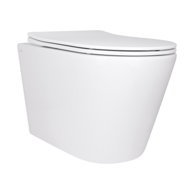 Унітаз підвісний Qtap Scorpio безободковий Ultra Quiet з сидінням Soft-close QT14332380AW
