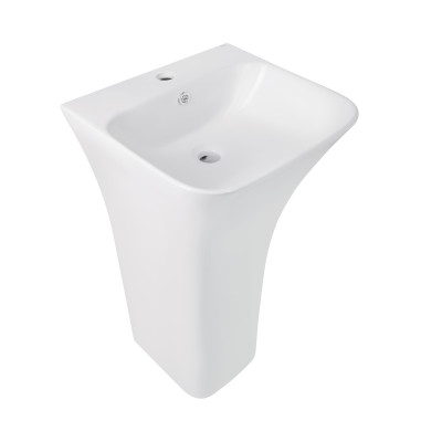Раковина напольная моноблок Qtap Crow 450x435x835 White QT0511G315WN