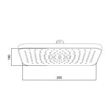 Лійка для верхнього душу Qtap Hlavova 260x180 мм прямокутна QTHLA107CRM45784 Chrome/Black Лійка для верхнього душу Qtap Hlavova 260x180 мм прямокутна QTHLA107CRM45784 Chrome/Black