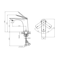 Змішувач для раковини Qtap Vlasta New QTVLA270CRM45640 Chrome