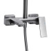 Душова система універсальна Qtap Gemini на три споживачі (з виливом) QTGEM111GMB45688 Gunmetal Black PVD