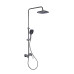 Душова система універсальна Qtap Gemini на три споживачі (з виливом) QTGEM111GMB45688 Gunmetal Black PVD