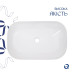 Комплект Qtap Robin: Раковина накладная прямоугольная 610x400x145 мм White + Донный клапан PU02
