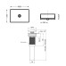 Комплект Qtap Tern: Раковина накладная прямоугольная 475х370х140 мм Matt Black + Донный клапан PU03