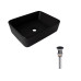 Комплект Qtap Tern: Раковина накладная прямоугольная 475х370х140 мм Matt Black + Донный клапан PU03 Комплект Qtap Tern: Раковина накладная прямоугольная 475х370х140 мм Matt Black + Донный клапан PU03