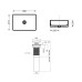Комплект Qtap Tern: Раковина накладная прямоугольная 475х370х140 мм White + Донный клапан PU02