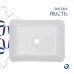 Комплект Qtap Tern: Раковина накладная прямоугольная 475х370х140 мм White + Донный клапан PU02