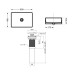 Комплект Qtap Tern: Раковина накладная прямоугольная 600x405x110 мм WHITE + Донный клапан PU02