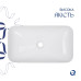 Комплект Qtap Tern: Раковина накладная прямоугольная 605x350x140 мм WHITE + Донный клапан PU02