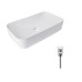 Комплект Qtap Tern: Раковина накладная прямоугольная 605x350x140 мм WHITE + Донный клапан PU02 Комплект Qtap Tern: Раковина накладная прямоугольная 605x350x140 мм WHITE + Донный клапан PU02