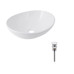 Комплект Qtap Dove: Раковина накладная овальная 410x335x145 мм White + Донный клапан PU02 Комплект Qtap Dove: Раковина накладная овальная 410x335x145 мм White + Донный клапан PU02