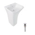 Комплект Qtap Crow: Раковина напольна моноблок 445x420x840 мм White + Донний клапан PU02O Комплект Qtap Crow: Раковина напольна моноблок 445x420x840 мм White + Донний клапан PU02O